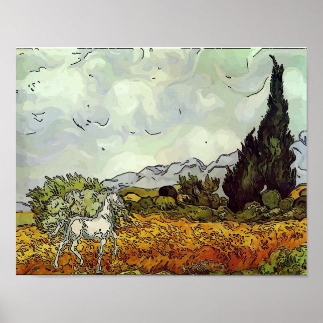 Horse, Homage Van Gogh Poster (Framsidan)