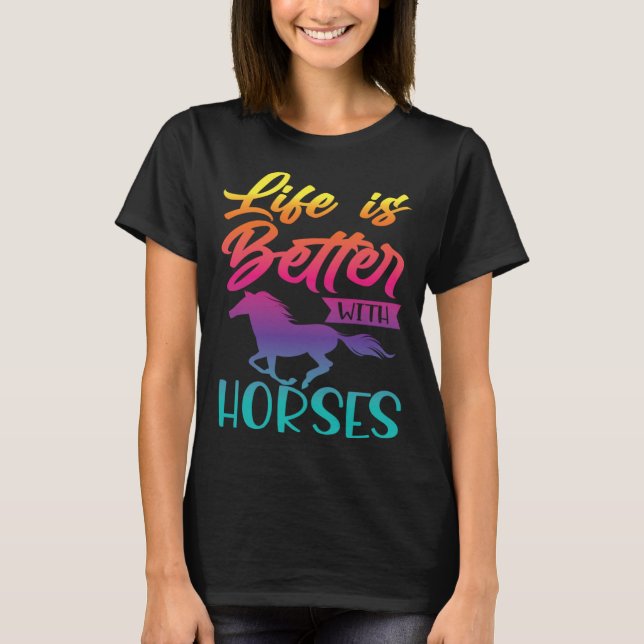 Horse & Horse  for Hobby Riders & Riding T Shirt (Framsida)