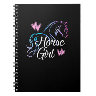 Horse HORSE GIRL Kärlek  förare Anteckningsbok