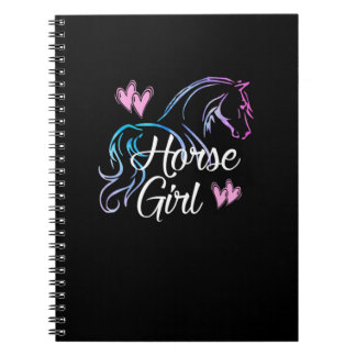Horse HORSE GIRL Kärlek förare Anteckningsbok