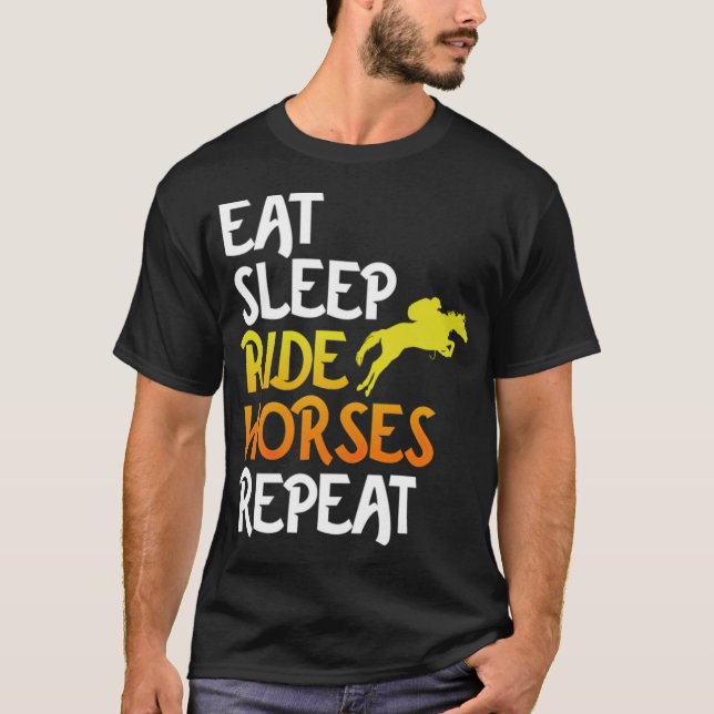 Horse horseriding mustang t shirt (Framsida)