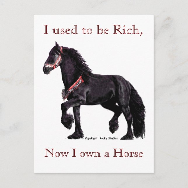 Horse Humor Postcards Vykort (Framsida)