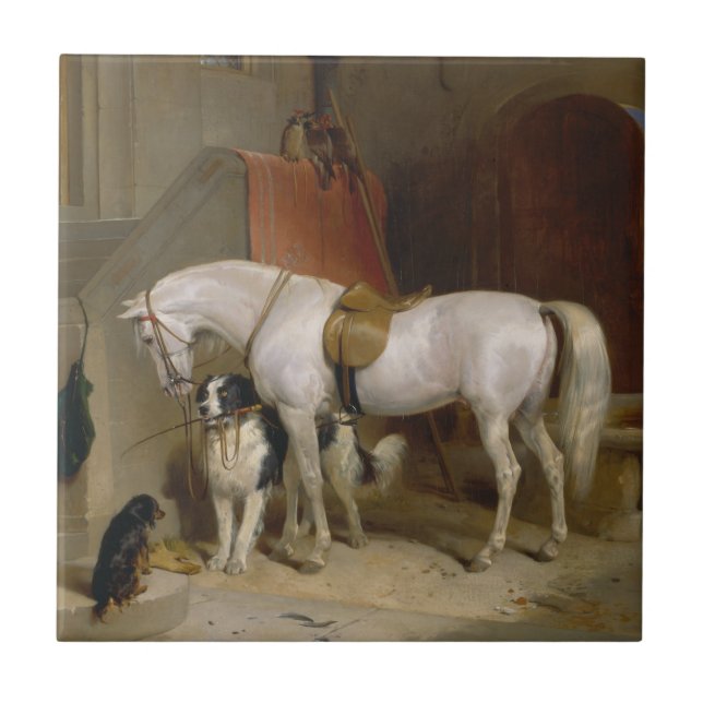 Horse hund Favorites målar konst Landseer Properti Kakelplatta (Framsidan)