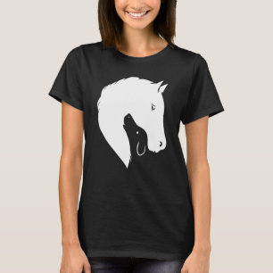 Horse Hund Silhouette Equine Hund Animal Outfit T Shirt