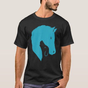 Horse Hund Silhouette Equine Hund Animal Outfit T Shirt
