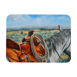 Horse i sorgen av Crazy Woman Mountains Montana Magnet