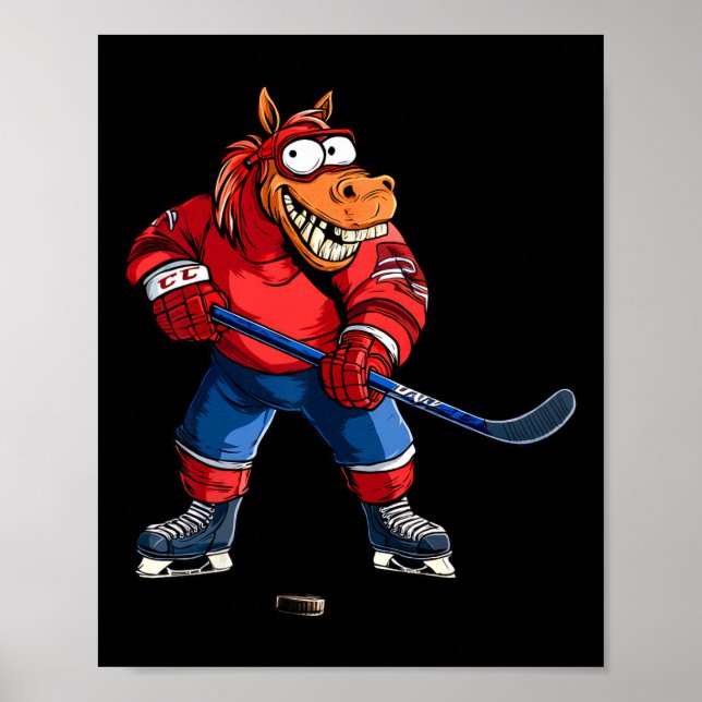 Horse Ice Hockey  Poster (Framsidan)