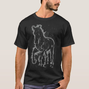 Horse Illustration Horseriding rider en rodeo amad T Shirt