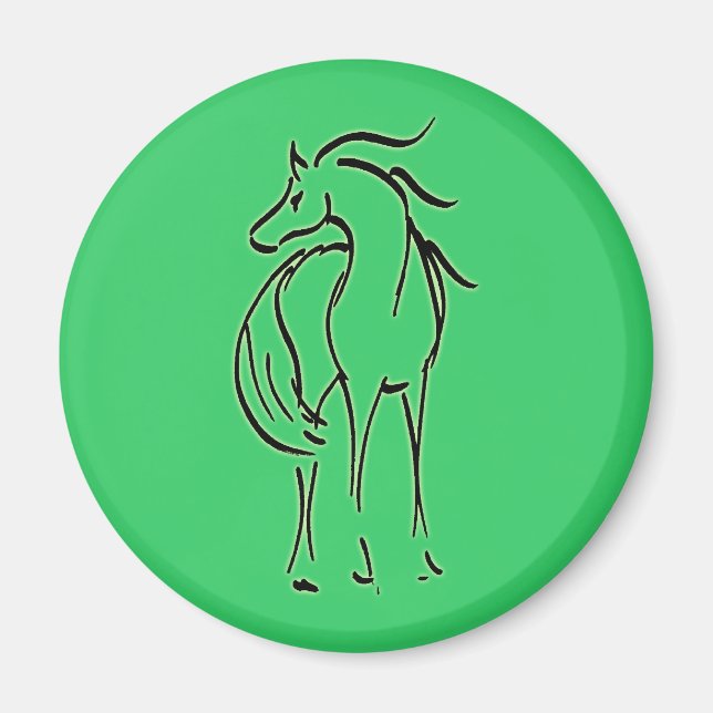 Horse Illustration Magnet (Framsidan)