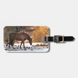 Horse in Winter Bagagebricka