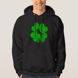 Horse Irish Shamrock St patrick's day Horseback Ri Hoodie
