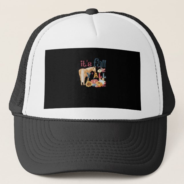 Horse It's Fall Y'all Vintage Stil Keps (Framsida)