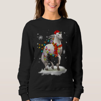 Horse jul Ljus Funny T Shirt