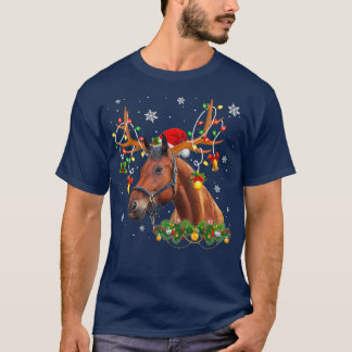 Horse jul Ljus Horse Julafton T Shirt