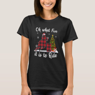 Horse jul Oh What Roligt Barrel Tävla Equestri T Shirt