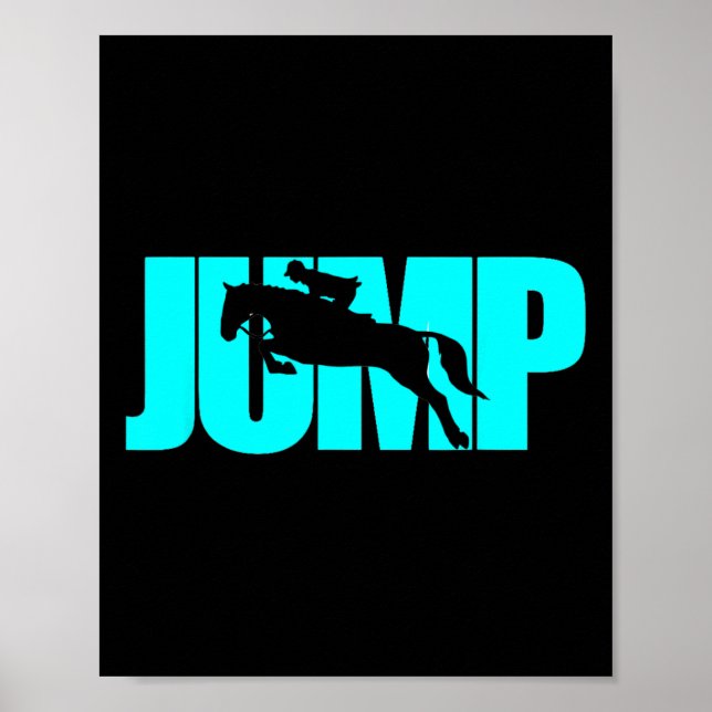 Horse  Jump Jumping EvENT T Shi Poster (Framsidan)
