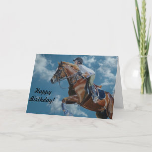 Horse Jumping and Clouds Kort