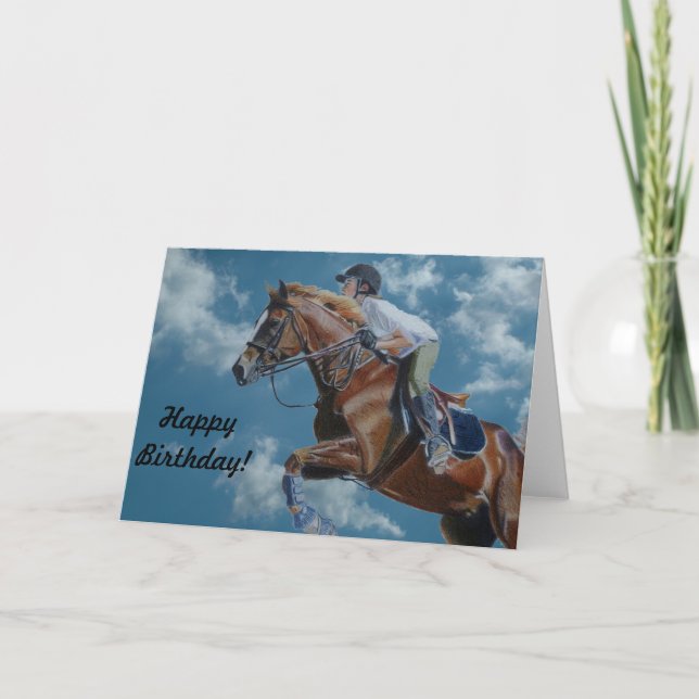 Horse Jumping and Clouds Kort (Framsida)