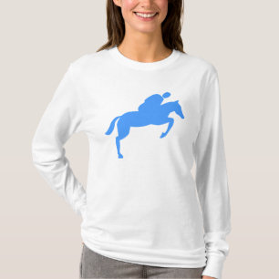 Horse Jumping - Baby blue Tee