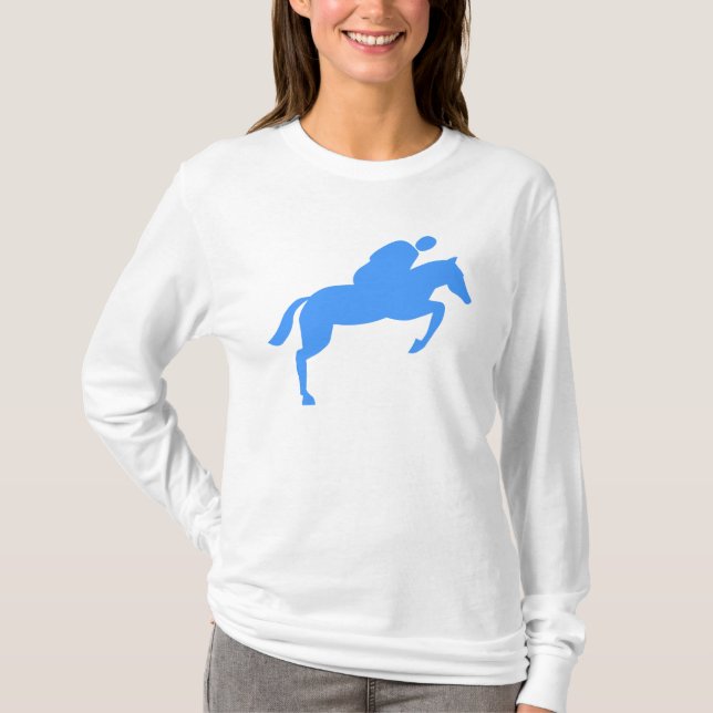 Horse Jumping - Baby blue Tee (Framsida)