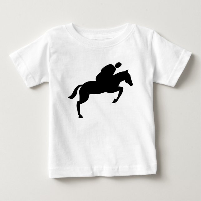Horse Jumping - Black T Shirt (Framsida)