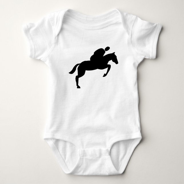 Horse Jumping - Black Tee Shirt (Framsida)