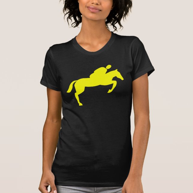 Horse Jumping - Gult T Shirt (Framsida)