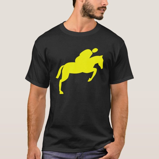 Horse Jumping - Gult T Shirt (Framsida)