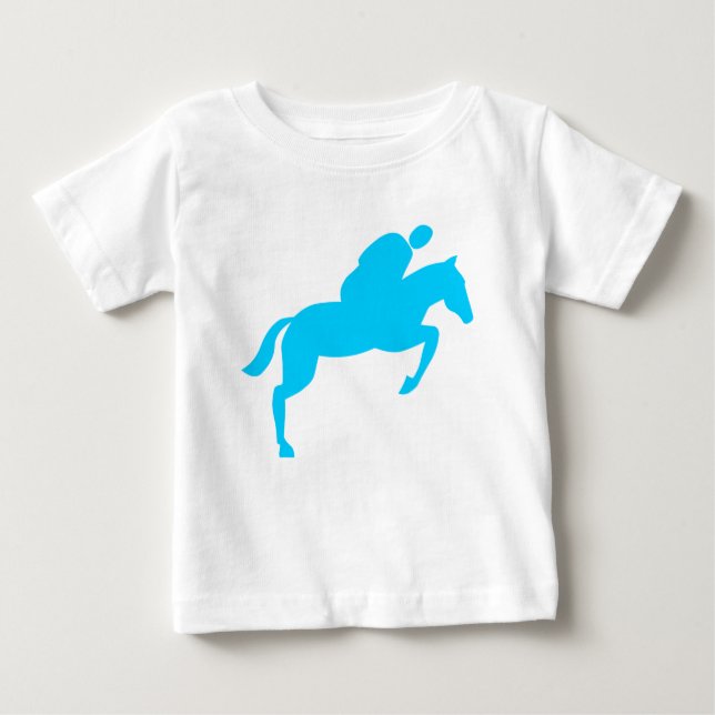 Horse Jumping - Himlar Blue T-shirt (Framsida)