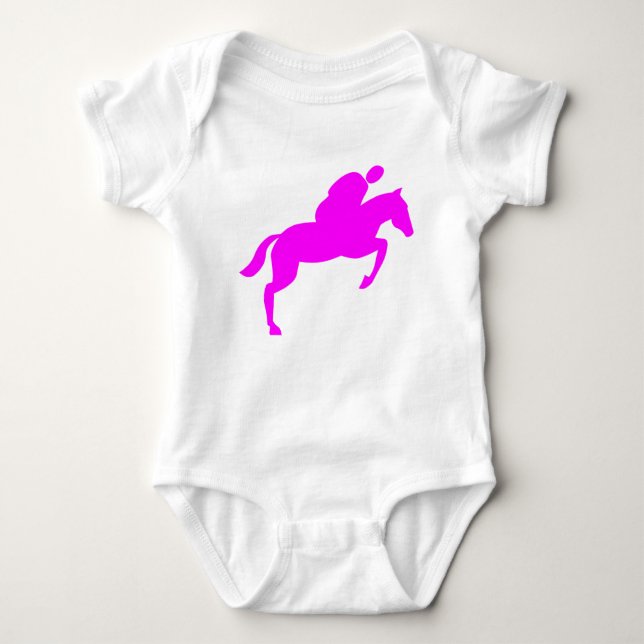Horse Jumping - Magenta T-shirt (Framsida)