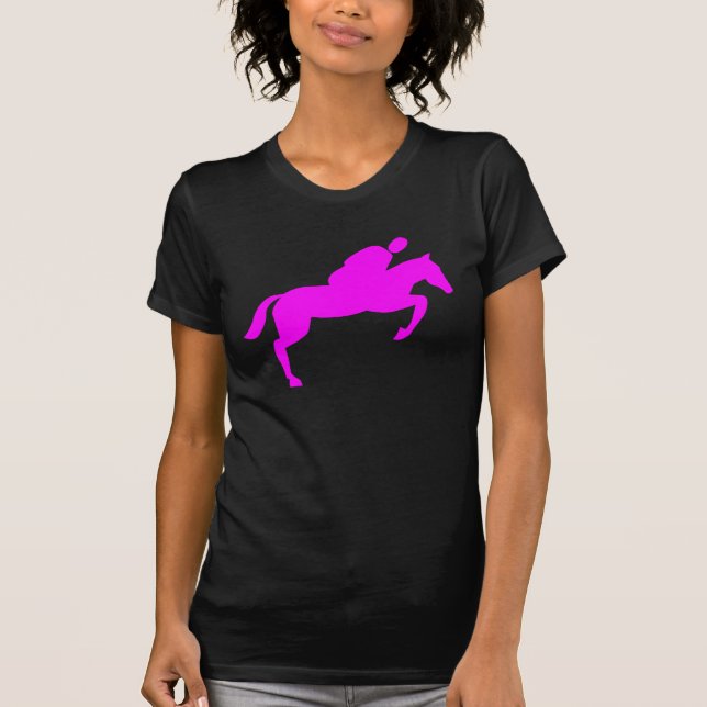 Horse Jumping - Magenta T-shirt (Framsida)