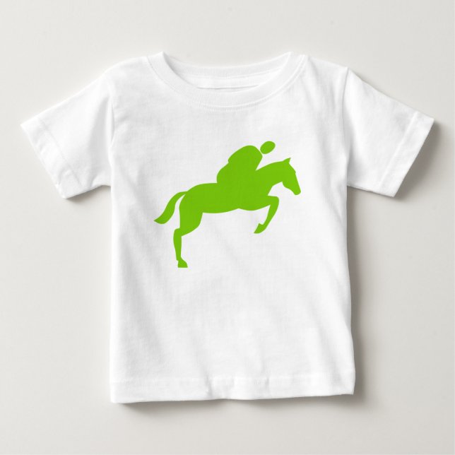 Horse Jumping - Martian Grönt Tee (Framsida)
