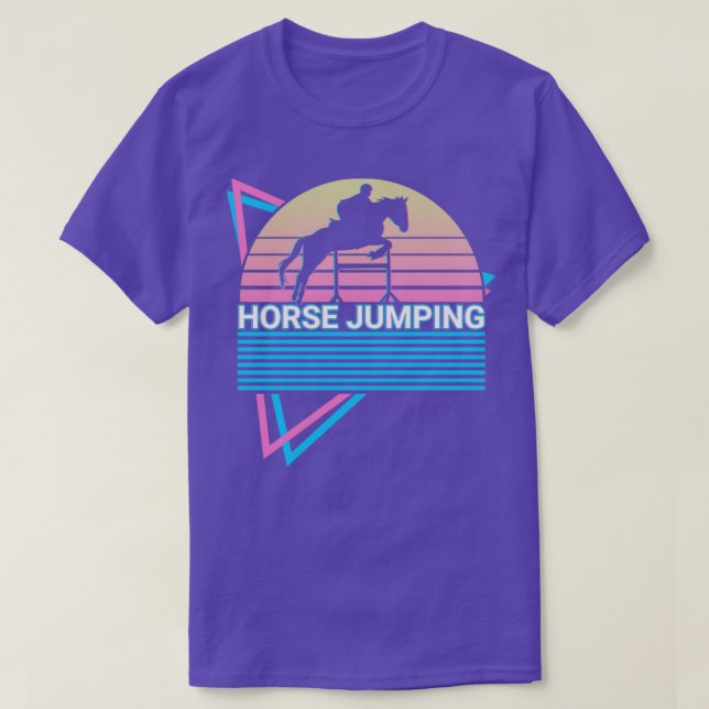 Horse Jumping Retro T Shirt (Design framsida)