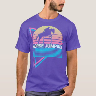 Horse Jumping Retro T Shirt