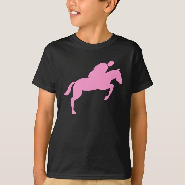 Horse Jumping - Rosa Tee (Framsida)
