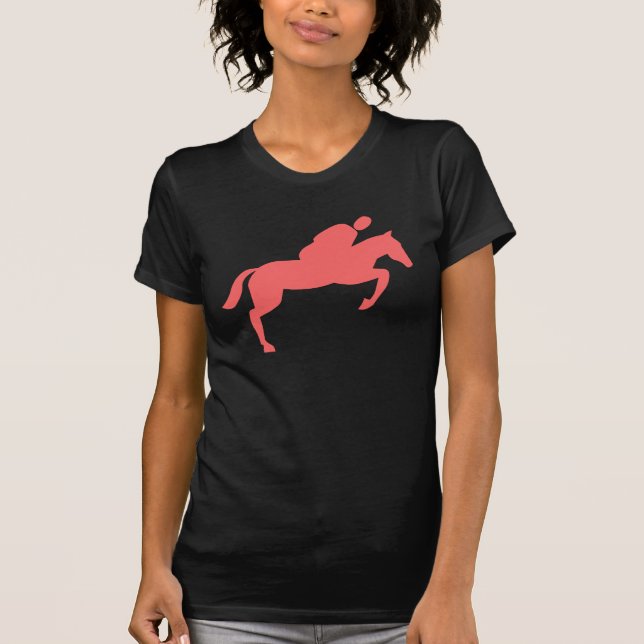 Horse Jumping - Tropical Rosa T-shirt (Framsida)