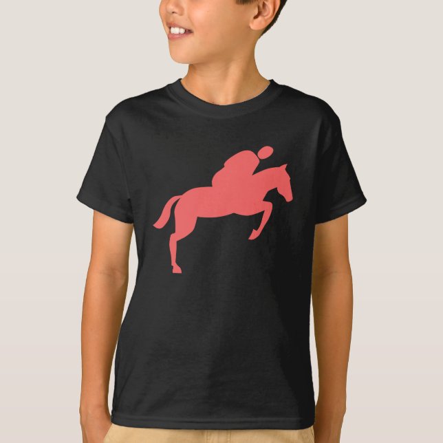 Horse Jumping - Tropical Rosa Tee (Framsida)