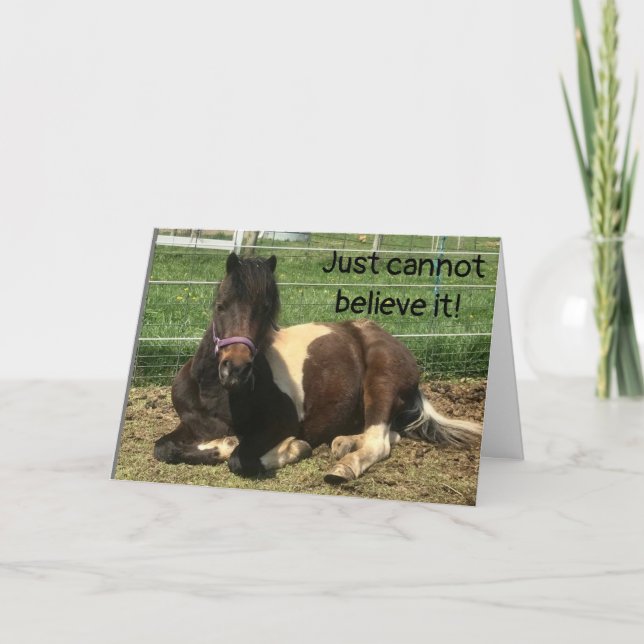 HORSE KAN INTE TROR ATT DU KALLAR "20" KORT (Framsida)
