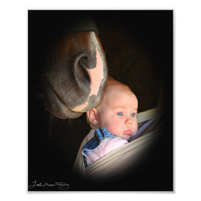 Horse kärlek Baby Fototryck (Framsidan)
