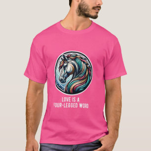 Horse Kärlek Citat för djur och L T Shirt