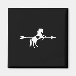 Horse Kärlek Cupid Arrow Horse Heart Horses Älskar Magnet