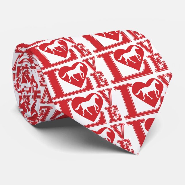 Horse Kärlek Hearts Slips (Rullad)