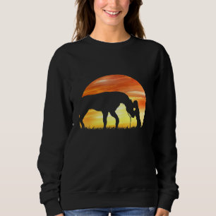 Horse Kärlek Sundown Shadow Girl with Horse T Shirt