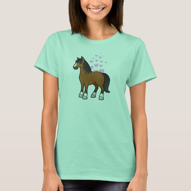 Horse Kärlek Tee Shirt (Framsida)