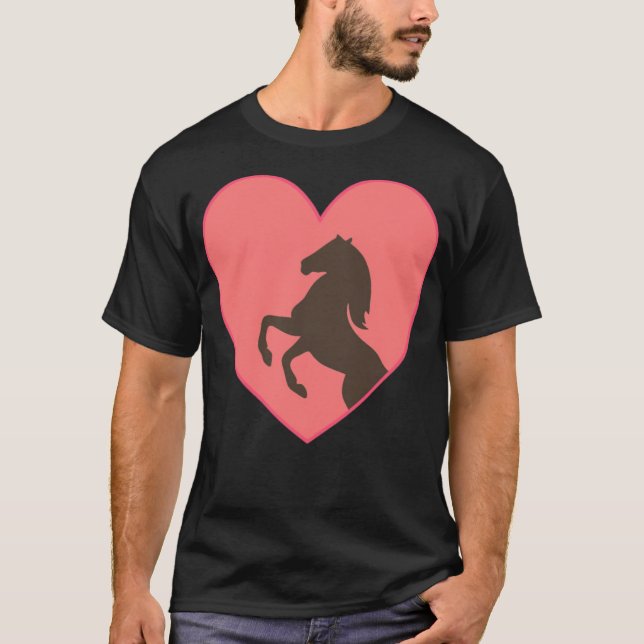 Horse kärlek visar hoppande sport t shirt (Framsida)