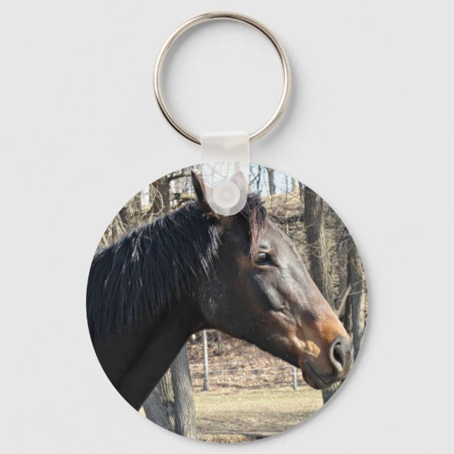 Horse KeyChain, Anpassade med ditt eget foto Nyckelring (Framsida)