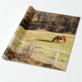 Horse Land Rustic Autumn Decoupage Presentpapper