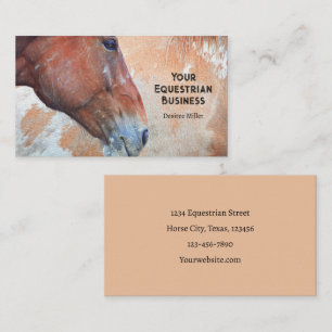 Horse Land Rustic Brown Western Visitkort