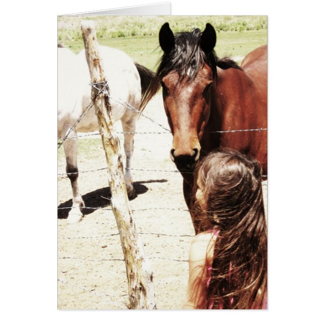 Horse Listener Hälsningskort (Framsidan)