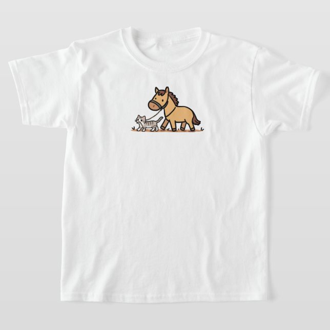 Horse Love Kitty T Shirt (Laydown)